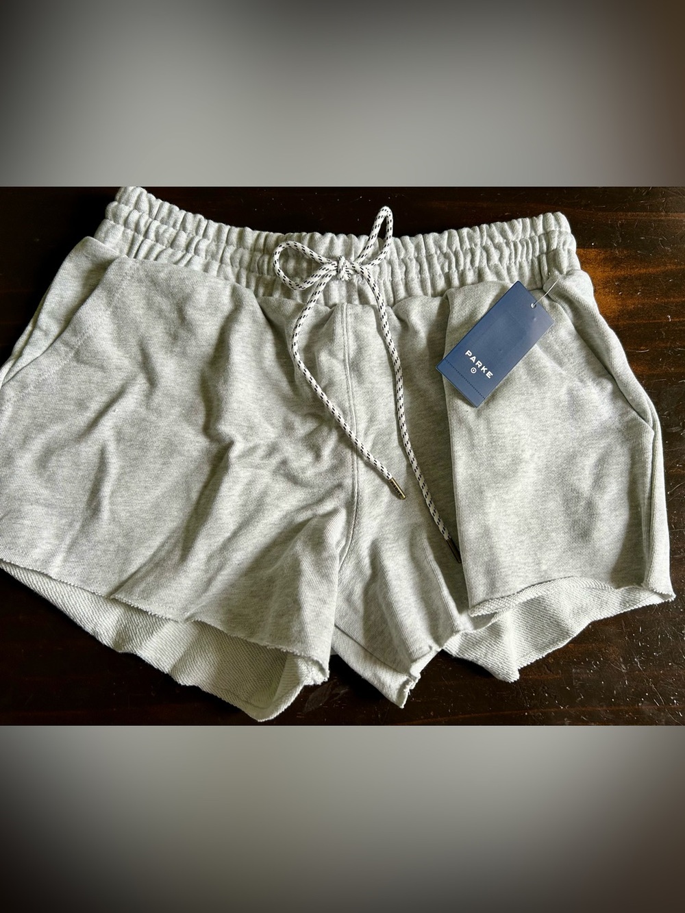 Parke Women's Light Gray Terry Lounge Shorts